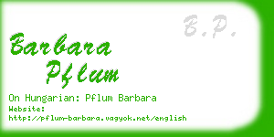 barbara pflum business card